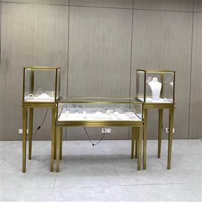 বৃত্তাকার কাচের গয়না প্রদর্শন প্রদর্শনী