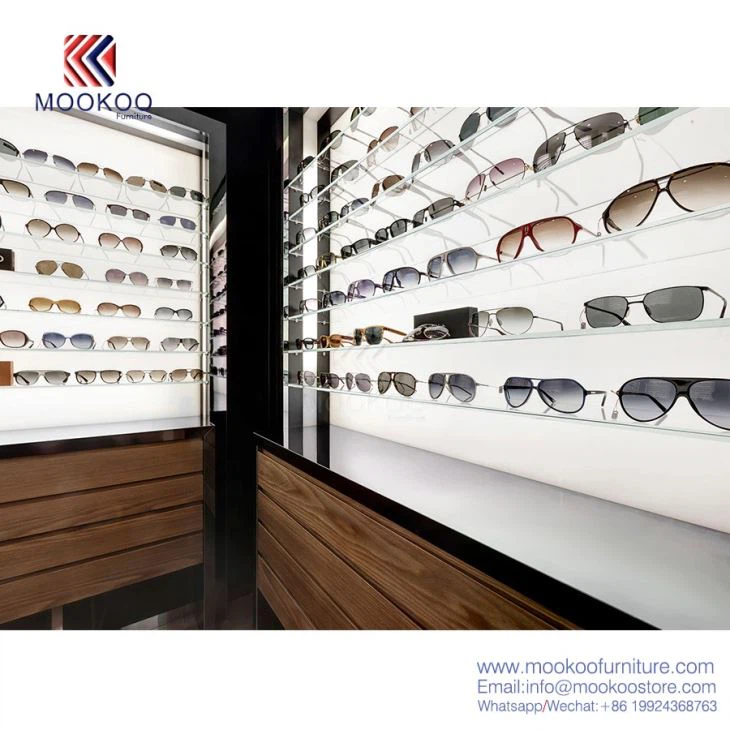 Furniture Sunglasses Design Wood And Glass Cabinet Showcase